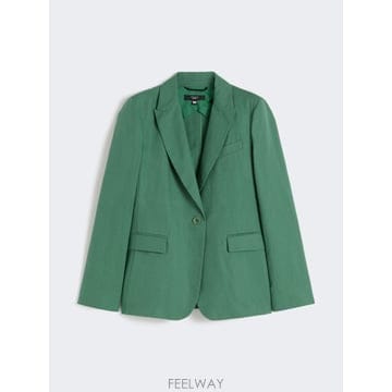 Max Mara 26SS �������� �������� in canvas di cotone e lino   VERDE WE5041046226SS �������� �������� in canvas di cotone e lino   VE
