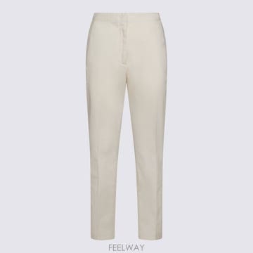 Fabiana Filippi 26SS �ĺ�Ƴ� �ʸ��� Gabardine trousers with ���̾Ƹ�� detail PAD266F3226SS �ĺ�Ƴ� �ʸ��� Gabardine trousers with ���̾Ƹ�