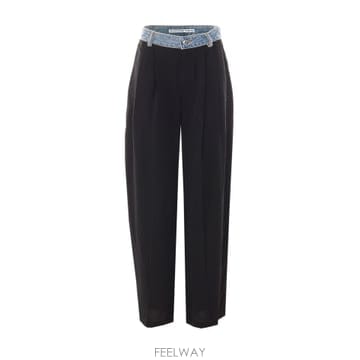 Alexander Wang 26FW �˷������ Straight Trousers with ���� Detail 1WC3264044001 TP26FW �˷������ Straight Trousers with ���� Detail 1WC