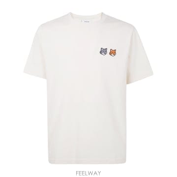 Maison Kitsune 25FW Maison Kitsune DOUBLE BOLD FOX HEAD ����Ʈ TEE ���� OM011CFK25FW Maison Kitsune DOUBLE BOLD FOX HEAD ����Ʈ TEE ��