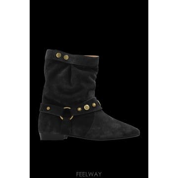 Isabel Marant 25FW ���ں����� Suede ��Ŭ ���� Stania BO0128FBC3A09SFADEDBLACKGOLD T25FW ���ں����� Suede ��Ŭ ���� Stania BO0128FBC3A09SF