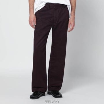 25FW Needles 버건디 코튼 blend trousers RW212PLBU TP578400612