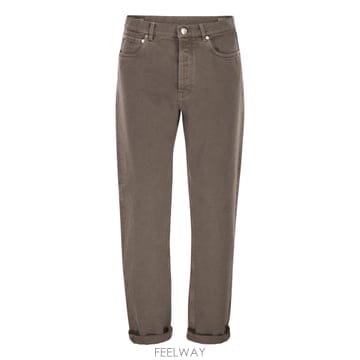 Brunello Cucinelli 26SS ���ڷ� ��ġ�ڸ� Iconic �� five pocket trousers in garment dyed26SS ���ڷ� ��ġ�ڸ� Iconic �� five pocket trousers 