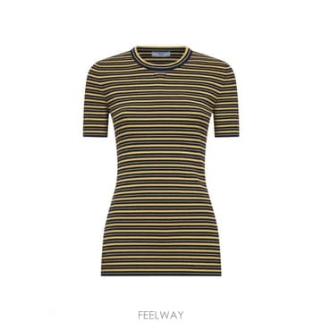 PRADA 26SS ����� ���̺� ���ο� striped stretch ��ư T ���� P24B3FOOO19CIF0BD726SS ����� ���̺� ���ο� striped stretch ��ư T ���� 