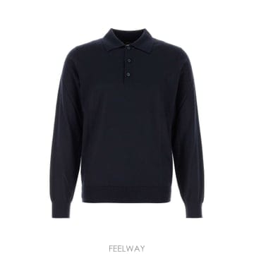 26FW BRIONI 미드나이트 블루 캐시미어 blend 폴로 셔츠 UMR30LP1K824200 TP5767