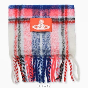 ViVienne westwood 26SS ���� ����Ʈ��� Checkered ��ī�� with fringes 8103014FW01BMG40126SS ���� ����Ʈ��� Checkered ��ī�� with fringes 8