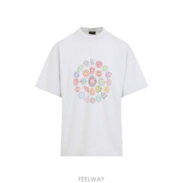 Balenciaga 26SS Balenciaga �̵�� �� ��Ʈ Sleeves T ���� 764235TTVH49012 TP579226SS Balenciaga �̵�� �� ��Ʈ Sleeves T ���� 764235TT