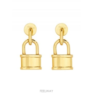 25FW PATOU 엑스트라 스몰 EARRINGS WITH PADLOCK JW1671002299G TP579