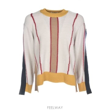 AMBUSH 20FW Ambush Pullover in ������ with ��Ƽ �÷� intarsia BMHE004F20KN20FW Ambush Pullover in ������ with ��Ƽ �÷� intarsia