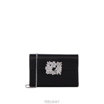 Roger Vivier 26SS ���� ��� Efflorescence �̴� Ŭ��ġ ���� in satin RBWANVD0100RS0B26SS ���� ��� Efflorescence �̴� Ŭ��ġ ���� in sat