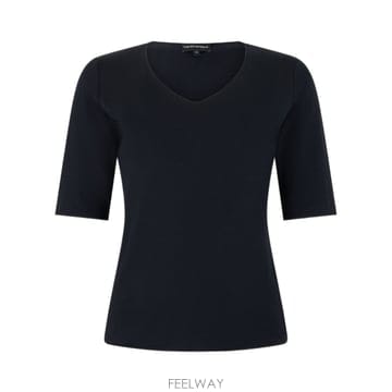 26SS 엠프리오 아르마니 쇼트 Sleeve T 셔츠 with V 넥 8N2M8I2JGDZ0926 TP574