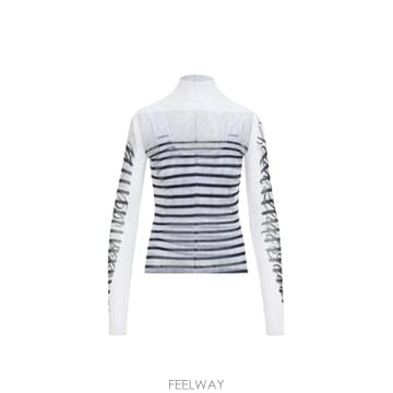 Jean Paul Gaultier 24FW �������쿡 �������쿡 Spandex Mesh ����Ʈ Feathers Mariniere ž FTO1924FW �������쿡 �������쿡 Spandex Mesh ����Ʈ Feather