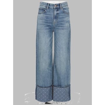 Tory Burch 26FW �丮��ġ JEANS A GAMBA DRITTA CON RISVOLTO A CONTRASTO 181726FW �丮��ġ JEANS A GAMBA DRITTA CON RISVOLTO A CONT