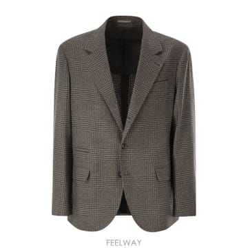 Brunello Cucinelli 26FW ���ڷ� ��ġ�ڸ� Prince of Wales �� �� ĳ�ù̾� �������� with tailored c26FW ���ڷ� ��ġ�ڸ� Prince of Wales �� �� ĳ�ù̾� 
