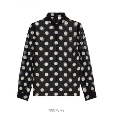 CELINE 24FW Celine Georgette ����콺 in polka dot 2B09B200Z38CE TP578424FW Celine Georgette ����콺 in polka dot 2B09B200Z3