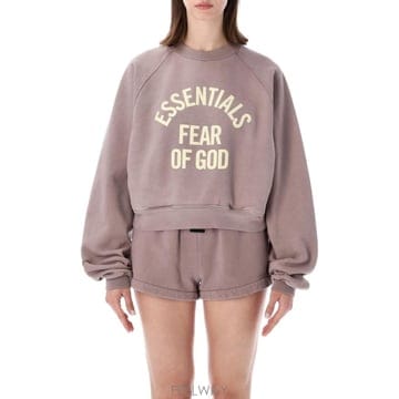 Fear of God 26SS �Ǿ���갫 Essentials �Ǿ���갫 mauve Campus 90s cropped raglan26SS �Ǿ���갫 Essentials �Ǿ���갫 mauve Campus 90s