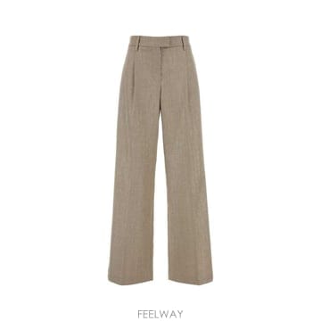 Brunello Cucinelli 26FW ���ڷ� ��ġ�ڸ� ����� stretch polyester blend palazzo pant MP5126FW ���ڷ� ��ġ�ڸ� ����� stretch polyester blend 