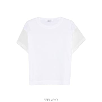 Brunello Cucinelli 26SS ���ڷ� ��ġ�ڸ� ��Ʈ Sleeve Tee M0T81BX800C6159 TP57048703026SS ���ڷ� ��ġ�ڸ� ��Ʈ Sleeve Tee M0T81BX800C6159