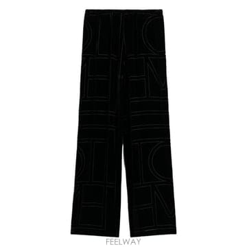 Toteme 26SS Toteme Monogram devore pj bottoms 261WRB1092FB0548001 T26SS Toteme Monogram devore pj bottoms 261WRB1092FB054