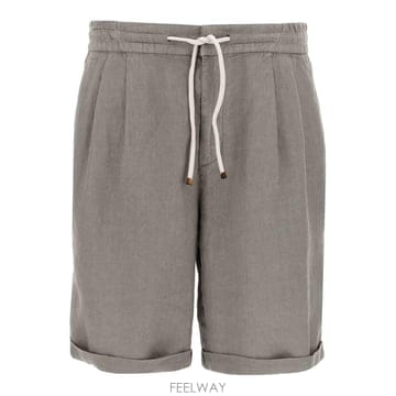 26SS 브루넬로 쿠치넬리 Linen Bermuda 숏츠 M243DU0020C6018 TP574770882