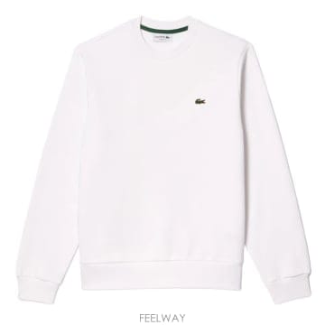LACOSTE LACOSTE FELPA UOMO GIROCOLLO PILE SH9608BIANCO TP570474017LACOSTE FELPA UOMO GIROCOLLO PILE SH9608BIANCO TP57047