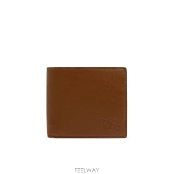 버버리 팝 체크 바이폴드 지갑 핀치브라운