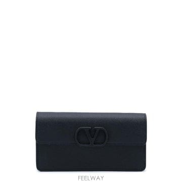 Valentino VLogo 시그니처 폴드오버 탑 지갑 9W2P0BB4BEM 0NO TP979564747