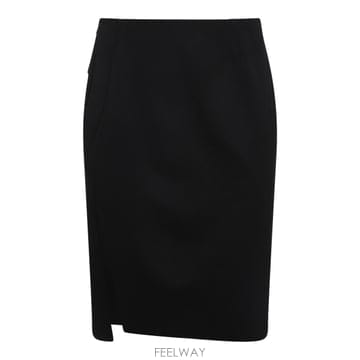 베르사체 블랙 울 미디 스커트 10157041A046491B000 B1041641699