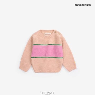 BOBO CHOSES �������� 26FW made in Spain ���̺� BC stripes jumper ������ ���� B226AB090�������� 26FW made in Spain ���̺� BC stripes jumper 