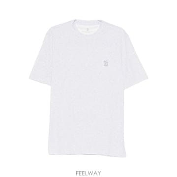 브루넬로 쿠치넬리 로고 코튼 티셔츠 M0B138440CA417 B0711867892