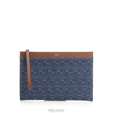 25FW Fendi FLAT 파우치 FF JACQUARD 데님 7N0134AUGOF1SCG TP5766895