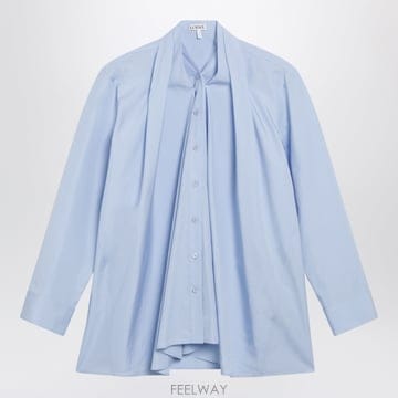 26SS Loewe 코튼 Poplin 셔츠 With Draping S359Y05XGBCO5145 TP5756