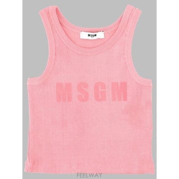 26 S/S MSGM 엠에스지엠 리본 탱크 탑 걸 (KIDS 상품)  B0042068588