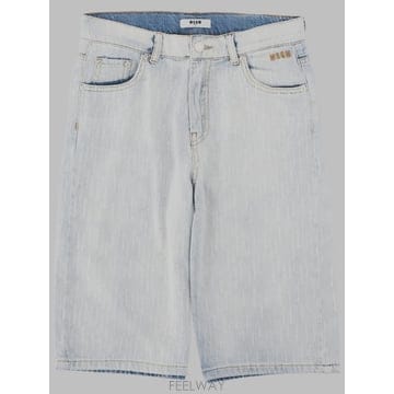 26 S/S MSGM 엠에스지엠 데님 쇼츠 유니섹스 (KIDS 상품) B0042068672