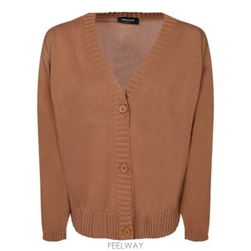 26SS 파비아나 필리피 V 넥 가디건  Front button closure  Ribbed trims  M