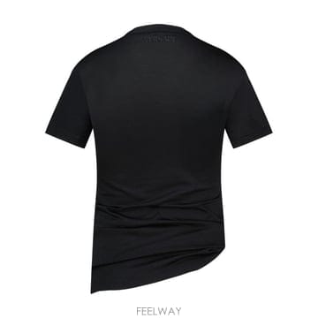 25 F/W 베르사체 로고 T 셔츠 VERSACE 코튼 블랙 1020 B0731721463