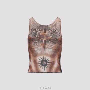 26SS 장폴고띠에 장폴고띠에 Safe sxx Tattoo 탑 2601WTO457M026P636000 TP5