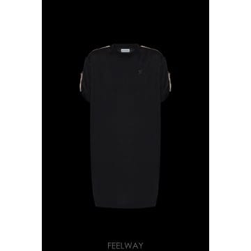Burberry 드레스 with sewn on side stripes 8110081A1189BLACK TP5