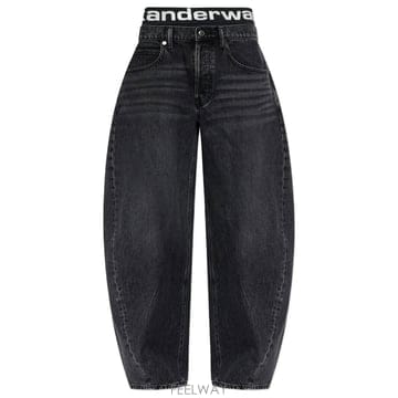 26FW 알렉산더왕 BLOW 업 JEANS WITH 로고 바이크 쇼트 웨이스트 밴드 4DC3264301015