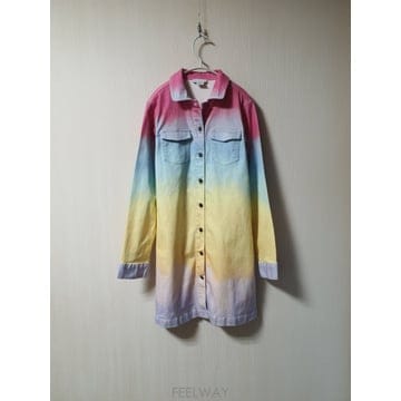 스텔라맥카트니 키즈 레인보우 데님 원피스 14 y 사이즈