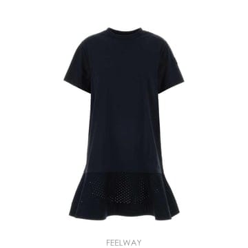 몽클레어 반소매 미니 드레스