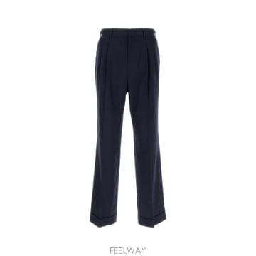 카사블랑카 프론트 플리트 트라우저 MPS25TR25701 NAVY B0441564846