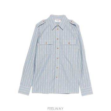 셀린느 스트라이프 코튼 셔츠 RC062055107IA B0711818142
