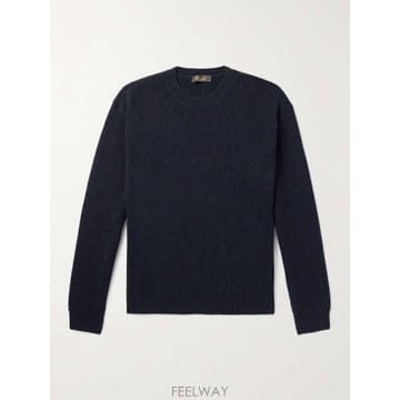 로로피아나 FOBELLO 리브드 캐시미어 스웨터