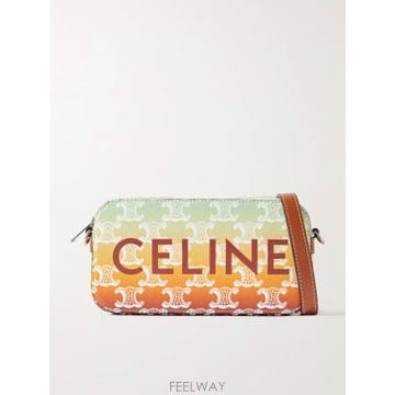 25 F/W 셀린느 트라이엄프 레더 로고 코팅캔버스 메신저 백 10L B0081324349