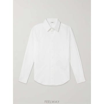 25 F/W 셀린느 로고-엠브로이드 코튼 셔츠 2C32C091F. B0081324350