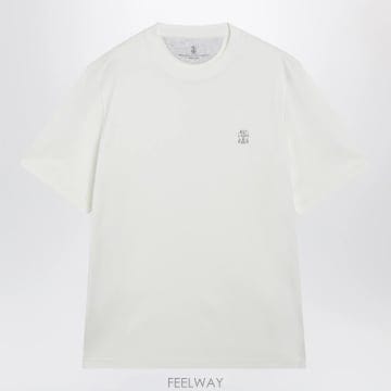 26 F/W 브루넬로 쿠치넬리 크루넥 코튼 저지 티셔츠 WITH 로고 B0052182075