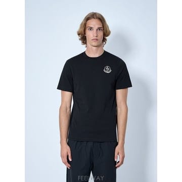 26 F/W 몽클레어 로고 모티프 코튼 저지 티셔츠 L2091 8C0 B0112170463