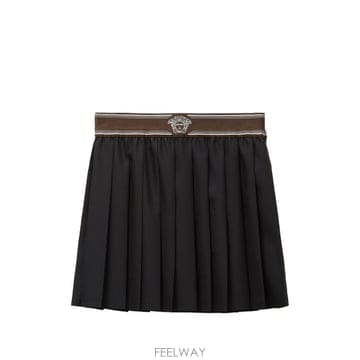 베르사체 미디 스커트 블랙