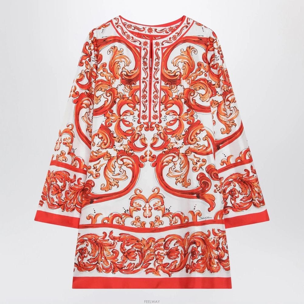 Dolce&Gabbana 26 F/W ��ü �� ���ٳ� MAIOLICAPRINT ��ũ Ʈ�� ī�� B005218208726 F/W ��ü �� ���ٳ� MAIOLICAPRINT ��ũ Ʈ�� ī�� B00